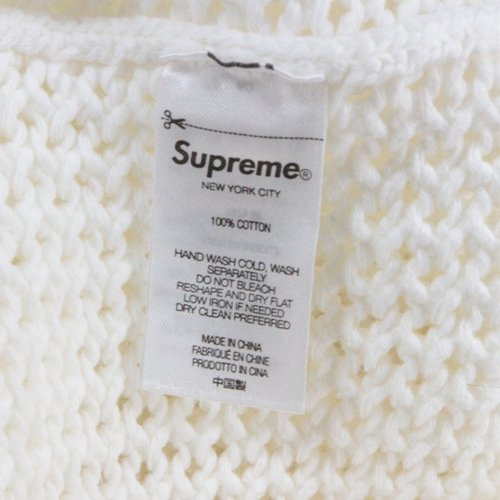SUPREME 22SS Open Knit Small Box Sweater メッシュ ニット XL 
