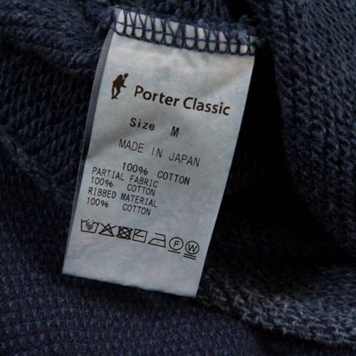 Porter Classic ポータークラシック FRENCH THERMAL CREWNECK - INDIGO