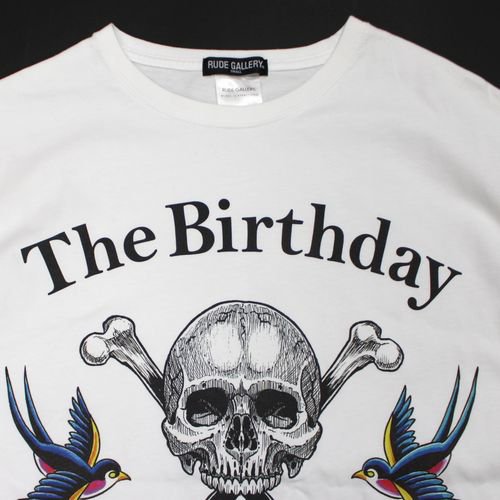 RUDE GALLERY × THE BIRTHDAY 22AW SKULL＆SWALLOW-T Tシャツ S