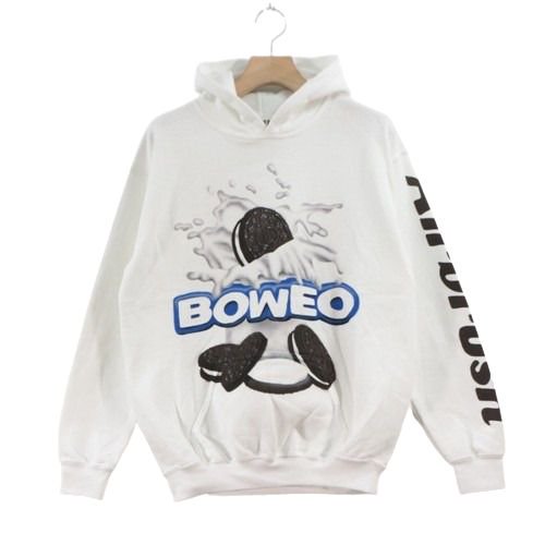 BOWWOW バウワウ BOWEO HOODIE AIRBRUSH パーカ XS ホワイト ...