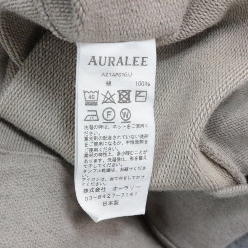 AURALEE 21AW SUPER SOFT HEAVY SWEAT