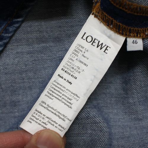 LOEWE ロエベ 22AW SLANTED WASHED DENIM OVERSHIRT 46 インディゴ -  ブランド古着買取・販売unstitchオンラインショップ