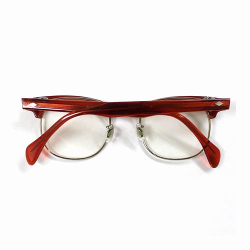 Needles ニードルス Papillon Samuel Glasses メガネフレーム ブラウン×シルバー -  ブランド古着買取・販売unstitchオンラインショップ