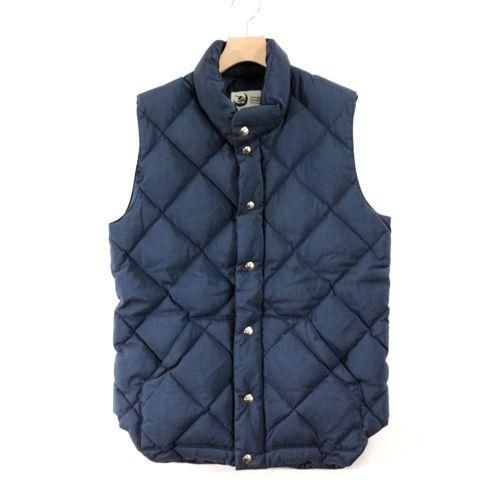 美品 CRESCENT DOWN WORKS NBNW ダウンベスト 紺 L Crescent Down Works ネイビー ダウンベスト L