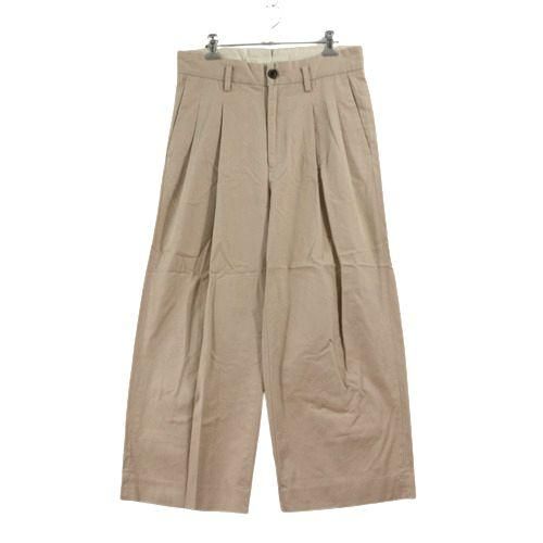 URU ウル 19SS COTTON 2TUCK PANTS コットン2タックパンツ 2 ベージュ