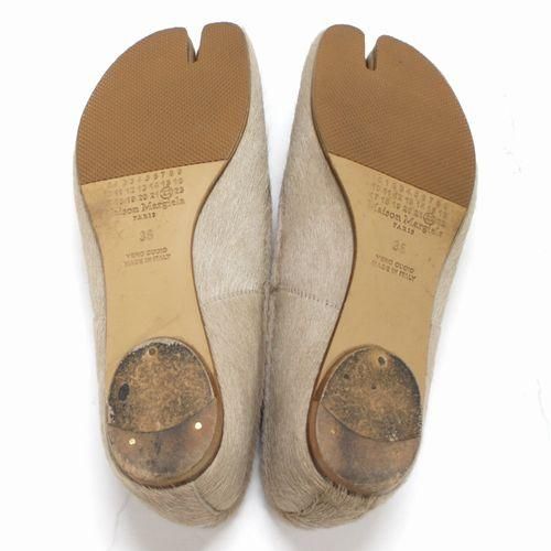 Maison Margiela 22 メゾン マルジェラ 22 Tabi Ballerina ハラコ 足袋 シューズ 36 ベージュ -  ブランド古着買取・販売unstitchオンラインショップ