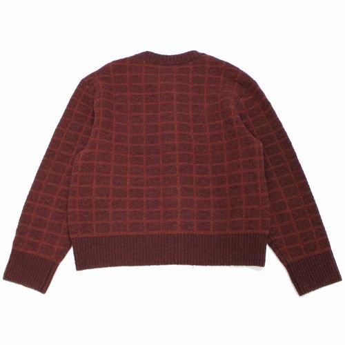 MATSUFUJI マツフジ 22AW Jacquard Cardigan RED ジャガード