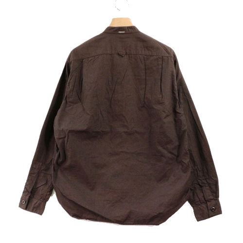 MHL エムエイチエル GARMENT DYE BASIC POPLIN STAND SHIRTS