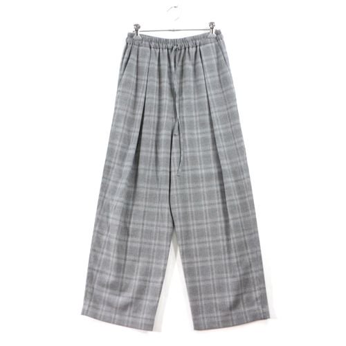 FLORENT フローレント 22AW GLENCHECK EASY WIDE PANTS グレンチェック