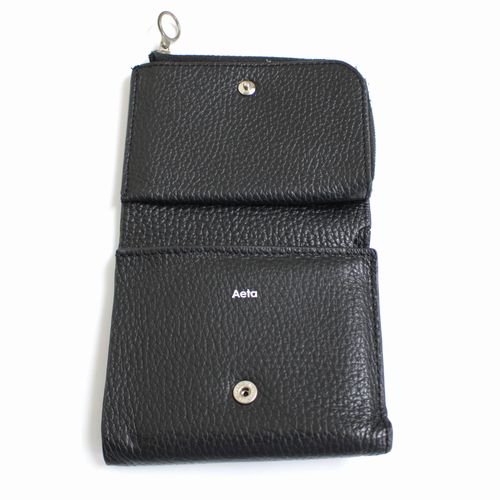 Aeta アエタ PG LEATHER WALLET TYPE A BLACK - PG15 レザー ウォレット 財布 ブラック -  ブランド古着買取・販売unstitchオンラインショップ