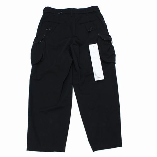 KHOKI コッキ 22SS ARMY COTTON GABARDINE TROUSERS カーゴパンツ 1 ブラック -  ブランド古着買取・販売unstitchオンラインショップ