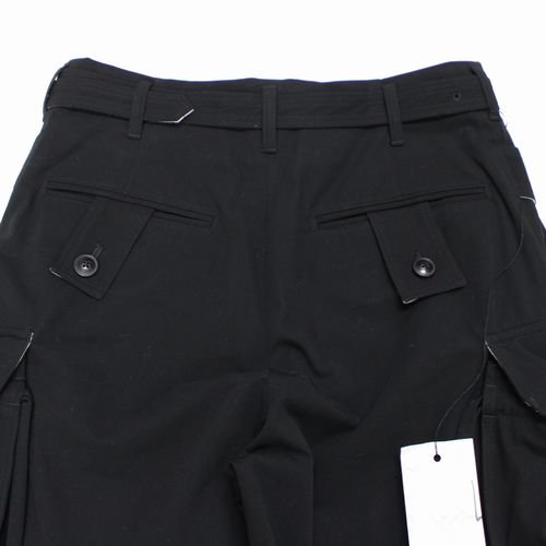 KHOKI コッキ 22SS ARMY COTTON GABARDINE TROUSERS カーゴパンツ 1 ブラック -  ブランド古着買取・販売unstitchオンラインショップ