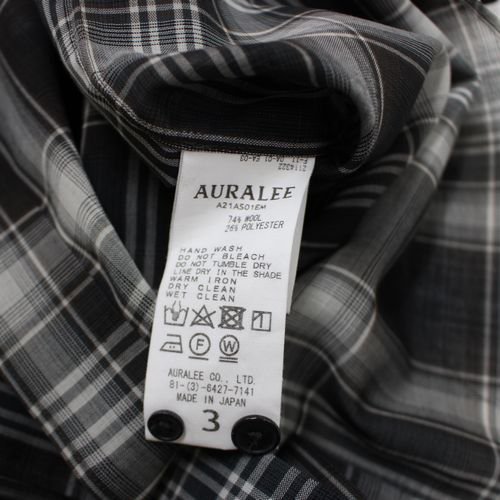 AURALEE オーラリー 21AW WOOL RECYCLED POLYESTER CLOTH SHIRTS