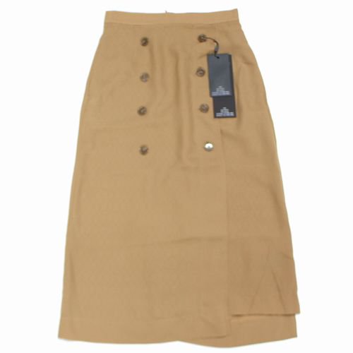 rokh ロク 20SS BI COLOUR MIDI SKIRT バイカラー ミディ スカート 34 キャメル -  ブランド古着買取・販売unstitchオンラインショップ