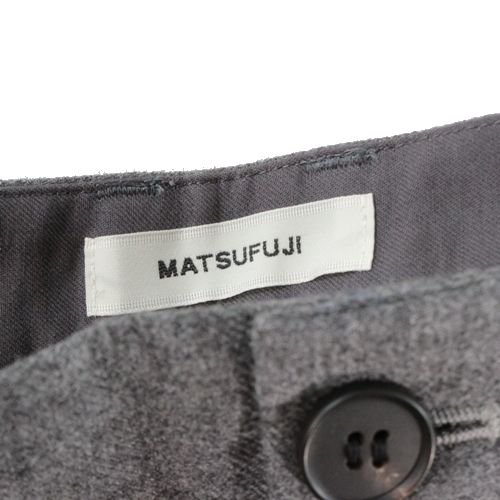 matsufuji 21AW ウール フロントポケット パンツ グレー 3 美品-