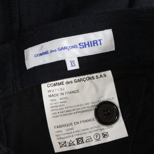 COMME des GARCONS SHIRT コムデギャルソンシャツ 19AW ウールパンツ XS ネイビー -  ブランド古着買取・販売unstitchオンラインショップ
