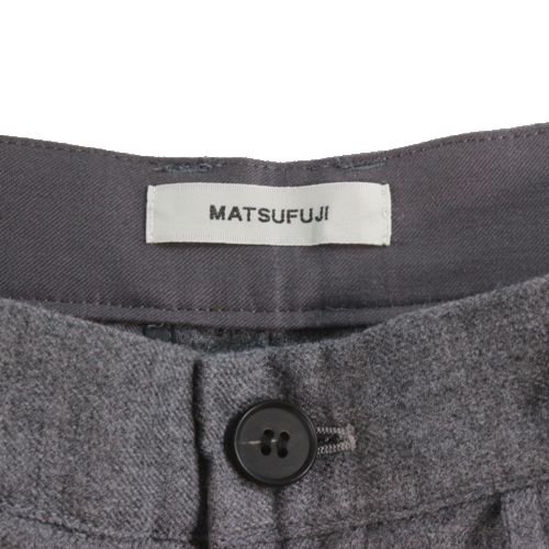 MATSUFUJI マツフジ 21AW WOOL FRONT POCKET TROUSERS ウールフロントポケットパンツ 3 グレー -  ブランド古着買取・販売unstitchオンラインショップ