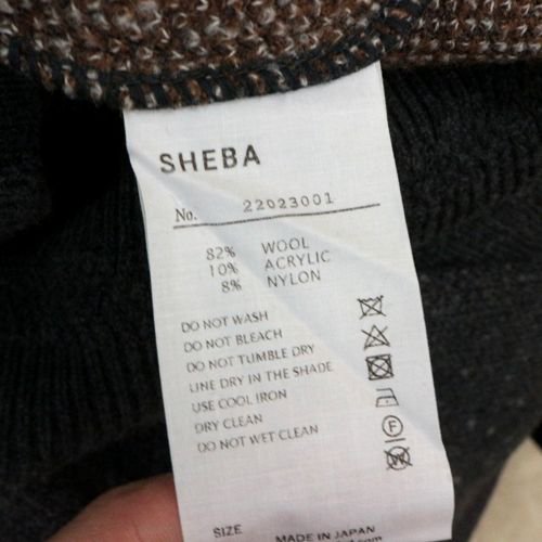 Sheba シーバ 22AW KUMA POWER クマ ニット 1 チャコール-