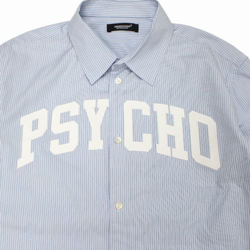 UNDERCOVER アンダーカバー 22AW PSYCHO ストライプ シャツ 4 ブルー -  ブランド古着買取・販売unstitchオンラインショップ