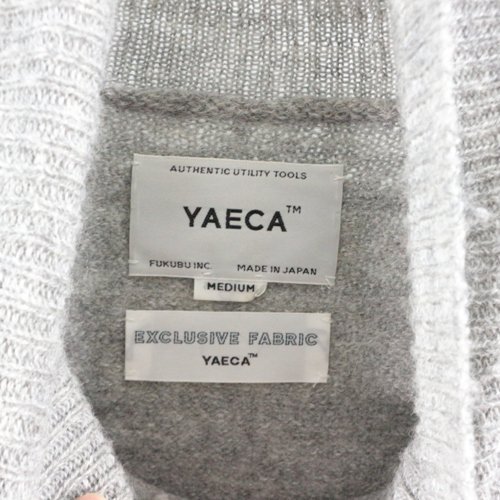 YAECA ヤエカ 12AW ウールリネン タートルネック ニット M グレー