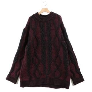 Milok �ߥ��å� 19AW MIX BIG CABLE KNIT �˥å� 46 �ѡ��ץ�