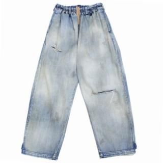 ANCELLM ���󥻥�� 21AW AGING DENIM EASY SLACKS �ǥ˥�ѥ�� OS ����ǥ���