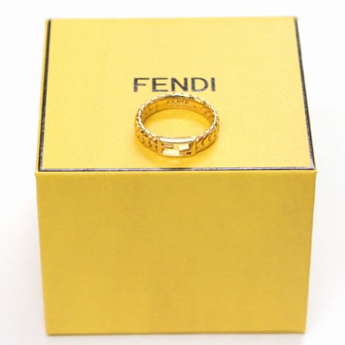 FENDI フェンディ FF バゲット リング M（14号位） ゴールド - ブランド古着買取・販売unstitchオンラインショップ