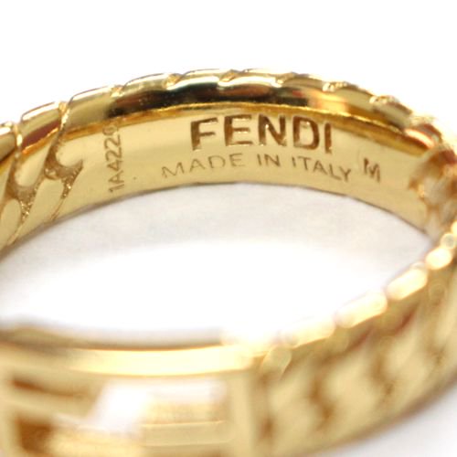 FENDI フェンディ FF バゲット リング M（14号位） ゴールド - ブランド古着買取・販売unstitchオンラインショップ