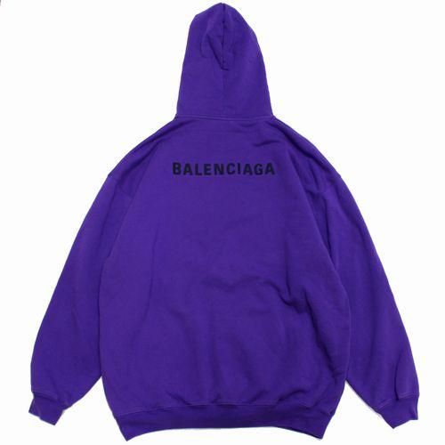 お待たせ致しました男女兼用 BALENCIAGA バレンシアガ 紫いパーカー