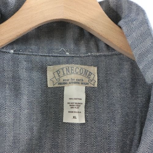 PINECONE パインコーン フード ジップ ジャケット XL ブルー - ブランド古着買取・販売unstitchオンラインショップ