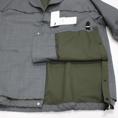 sacai サカイ 22AW Suiting Jacket ジャケット 3 グレー - ブランド ...