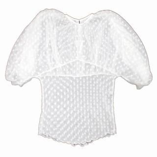 DECO depuis1985 ǥ ɥԥ奤塼ϥ FLOWER TULLE TOPS 졼֥饦 ۥ磻