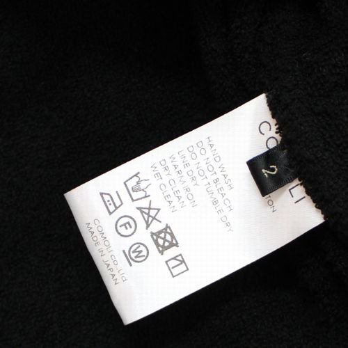 COMOLI コモリ 22SS シルクパイル スモーキングジャケット ブラック V01-01009465センチ袖丈