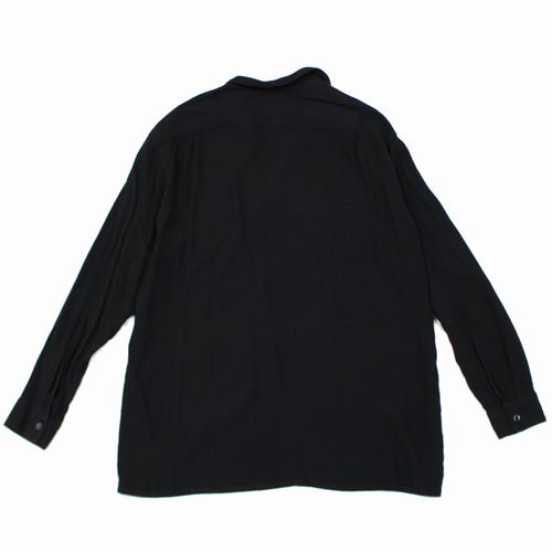 COMOLI コモリ 19SS レーヨンオープンカラーシャツ 2 ブラック - ブランド古着買取・販売unstitchオンラインショップ