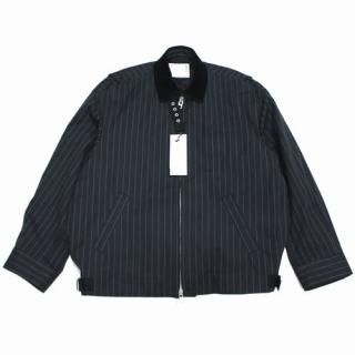 sacai ������ 23SS Chalk Stripe Blouson ���ȥ饤�ץ��㥱�å� 2 �֥�å�