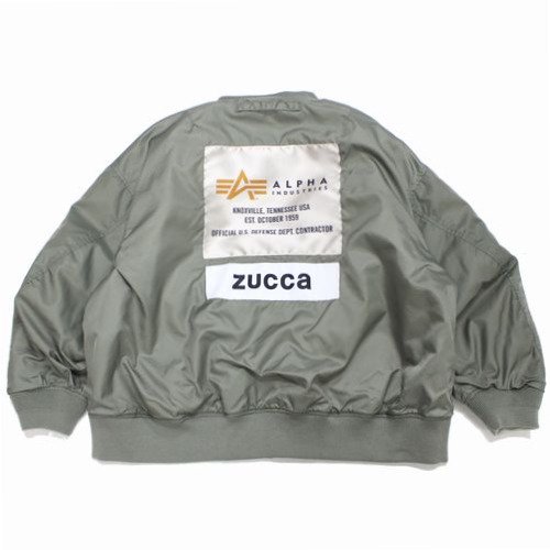 ZUCCA × ALPHA INDUSTRIES 22SS MA-1 ジャケット M グレー×カーキ