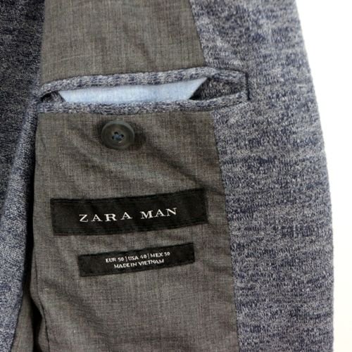 ZARA MAN ザラ マン テーラードジャケット 50　ブルー - ブランド古着買取・販売unstitchオンラインショップ