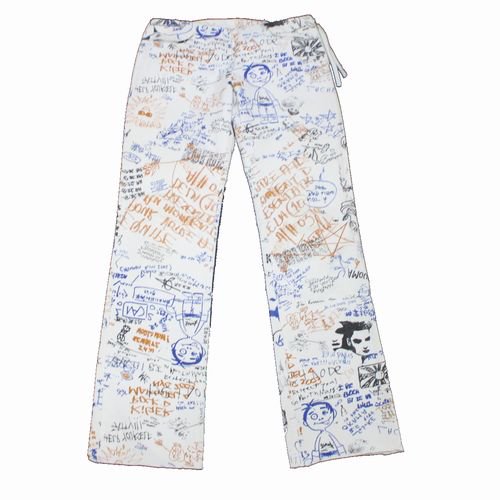 MARTIN MARGIELA 6 マルタンマルジェラ6 落書きパンツ 42 ホワイト - ブランド古着買取・販売unstitchオンラインショップ