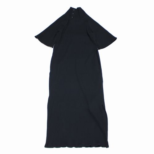 ritsukokarita リツコカリタ rinrinka 梨凛花 22SS Short sleeves rib knit dress 1 ブラック  - ブランド古着買取・販売unstitchオンラインショップ