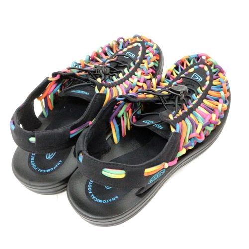 KEEN キーン ORIGINAL TIE DYE サンダル US11 ブラック レインボー