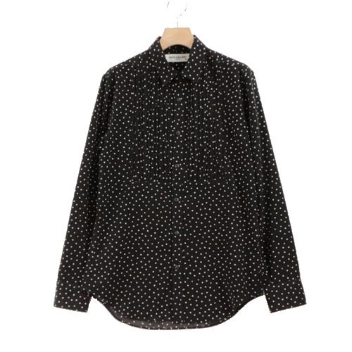 RUDE GALLERY ルードギャラリー 18AW PINTUCK SHIRT ドットシャツ 2 ブラック ピンク -  ブランド古着買取・販売unstitchオンラインショップ