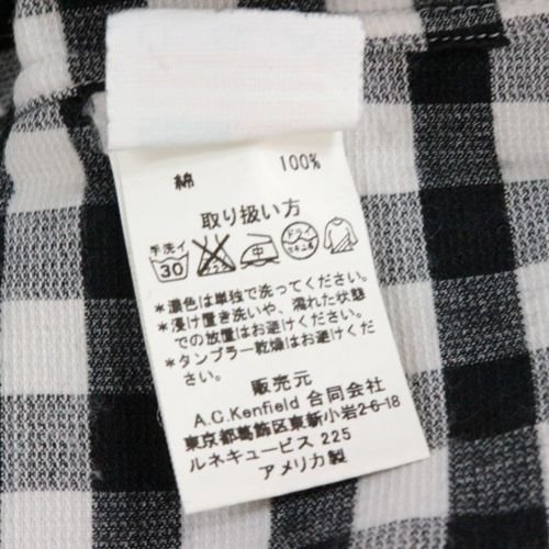 KENNETH FIELD ケネスフィールド ギンガムチェックボタンダウンシャツ XS ホワイト ブラック -  ブランド古着買取・販売unstitchオンラインショップ