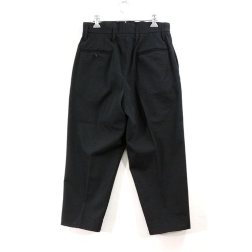 ESSAY エッセイ 19SS 3 TUCKED SLACKS - Black スラックス