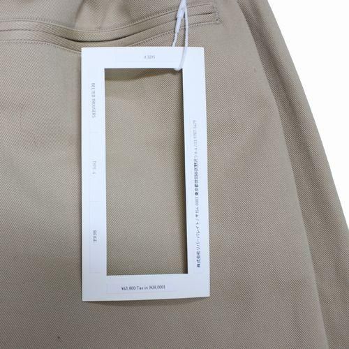 REVERBERATE リバーバレイト 22AW BELTED TROUSERS TYPE4