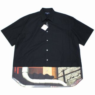COMME des GARCONS HOMME コムデギャルソンオム 23SS 綿タイプライター × 綿ブロードプリント S/Sシャツ