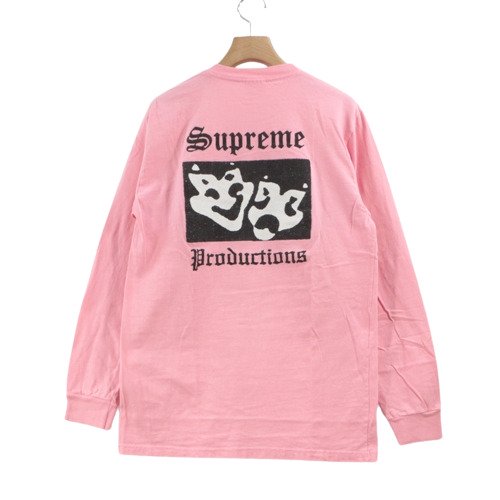 Supreme シュプリーム 16SS Productions L/S Tee ロンT カットソー M ピンク -  ブランド古着買取・販売unstitchオンラインショップ