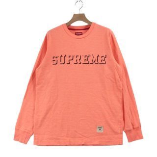 Supreme シュプリーム ロゴ ロングスリーブTシャツ ロンT カットソー M オレンジ