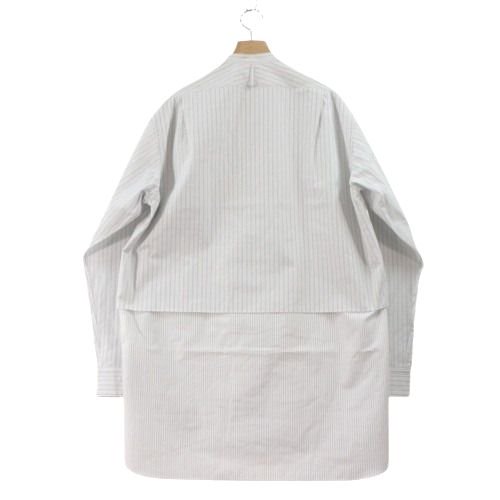 URU ウル 22SS COTTON SILK STRIPE LONG LENGTH LONG SLEEVE SHIRTS ストライプ ロングシャツ  2 - ブランド古着買取・販売unstitchオンラインショップ