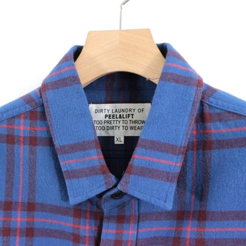 PEEL&LIFT ピール＆ロフト TARTAN FLANNEL WORK SHIRT タータンフランネルワークシャツ XL ブルー -  ブランド古着買取・販売unstitchオンラインショップ