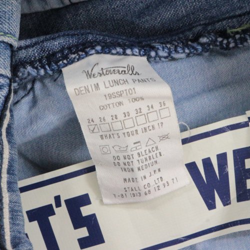 WESTOVERALLS ウエストオーバーオールズ 19SS DENIM LUNCH PANTS